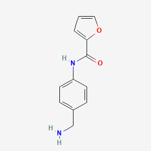 molecular formula C12H12N2O2 B2652210 N-[4-(氨甲基)苯基]呋喃-2-甲酰胺 CAS No. 929971-65-3