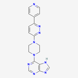 6-[4-(6-Pyridin-4-ylpyridazin-3-yl)piperazin-1-yl]-7H-purine