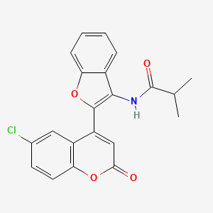 molecular formula C21H16ClNO4 B2652222 N-[2-(6-chloro-2-oxo-2H-chromen-4-yl)-1-benzofuran-3-yl]-2-methylpropanamide CAS No. 903197-18-2