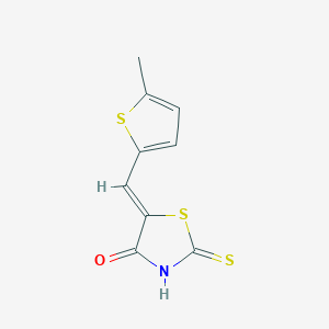 molecular formula C9H7NOS3 B2652226 (5Z)-5-[(5-甲硫代苯-2-基)亚甲基]-2-硫代-1,3-噻唑-4(5H)-酮 CAS No. 1452310-46-1