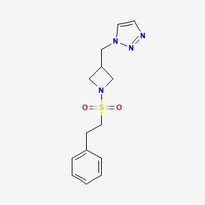 1-[[1-(2-Phenylethylsulfonyl)azetidin-3-yl]methyl]triazole