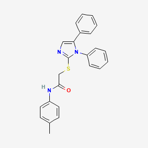 molecular formula C24H21N3OS B2652234 2-((1,5-二苯基-1H-咪唑-2-基)硫代)-N-(对甲苯基)乙酰胺 CAS No. 1207040-69-4