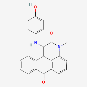 molecular formula C23H16N2O3 B2652247 1-((4-羟基苯基)氨基)-3-甲基-2H-萘并[1,2,3-de]喹啉-2,7(3H)-二酮 CAS No. 670259-02-6