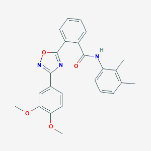 molecular formula C25H23N3O4 B265225 2-[3-(3,4-dimethoxyphenyl)-1,2,4-oxadiazol-5-yl]-N-(2,3-dimethylphenyl)benzamide 