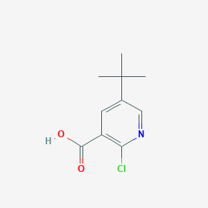 molecular formula C10H12ClNO2 B2652253 5-叔丁基-2-氯吡啶-3-羧酸 CAS No. 1784306-92-8