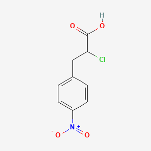 molecular formula C9H8ClNO4 B2652254 2-Chloro-3-(4-nitrophenyl)propanoic acid CAS No. 20797-42-6