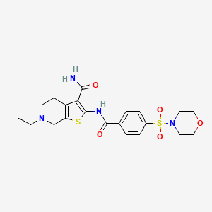 6-ethyl-2-[[[4-(4-morpholinylsulfonyl)phenyl]-oxomethyl]amino]-5,7-dihydro-4H-thieno[2,3-c]pyridine-3-carboxamide