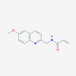 molecular formula C14H14N2O2 B2652256 N-[(6-Methoxyquinolin-2-yl)methyl]prop-2-enamide CAS No. 2305561-48-0