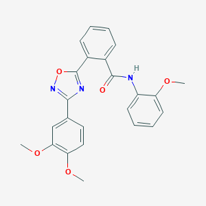 molecular formula C24H21N3O5 B265226 2-[3-(3,4-dimethoxyphenyl)-1,2,4-oxadiazol-5-yl]-N-(2-methoxyphenyl)benzamide 