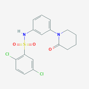 molecular formula C17H16Cl2N2O3S B2652262 2,5-dichloro-N-(3-(2-oxopiperidin-1-yl)phenyl)benzenesulfonamide CAS No. 941945-20-6