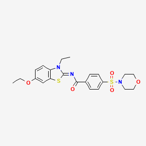 molecular formula C22H25N3O5S2 B2652273 (Z)-N-(6-ethoxy-3-ethylbenzo[d]thiazol-2(3H)-ylidene)-4-(morpholinosulfonyl)benzamide CAS No. 850909-87-4