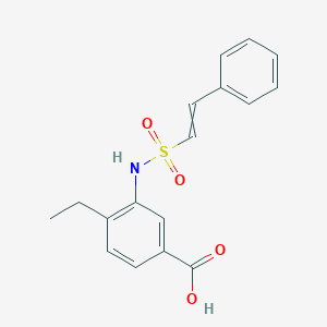 molecular formula C17H17NO4S B2652276 4-Ethyl-3-(2-phenylethenesulfonamido)benzoic acid CAS No. 1376439-90-5
