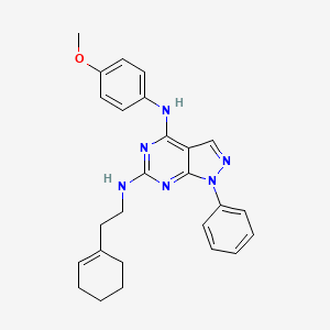 N6-[2-(cyclohex-1-en-1-yl)ethyl]-N4-(4-methoxyphenyl)-1-phenyl-1H-pyrazolo[3,4-d]pyrimidine-4,6-diamine