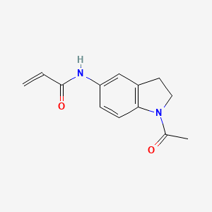 molecular formula C13H14N2O2 B2652283 N-(1-acetyl-2,3-dihydro-1H-indol-5-yl)prop-2-enamide CAS No. 1156699-07-8