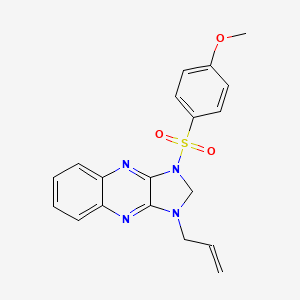 molecular formula C19H18N4O3S B2652285 1-allyl-3-((4-methoxyphenyl)sulfonyl)-2,3-dihydro-1H-imidazo[4,5-b]quinoxaline CAS No. 844650-15-3