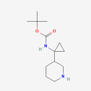 molecular formula C13H24N2O2 B2652286 tert-Butyl N-[1-(piperidin-3-yl)cyclopropyl]carbamate CAS No. 1330763-80-8