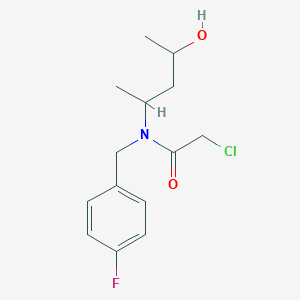2-Chloro-N-[(4-fluorophenyl)methyl]-N-(4-hydroxypentan-2-yl)acetamide