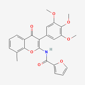 N-[8-methyl-4-oxo-3-(3,4,5-trimethoxyphenyl)-4H-chromen-2-yl]furan-2-carboxamide