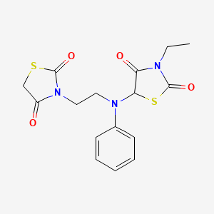 5-((2-(2,4-Dioxothiazolidin-3-yl)ethyl)(phenyl)amino)-3-ethylthiazolidine-2,4-dione