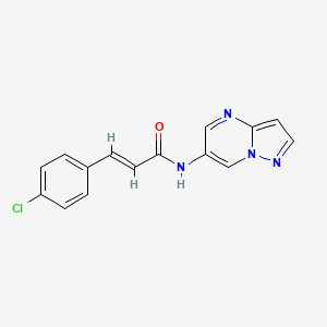 (E)-3-(4-chlorophenyl)-N-(pyrazolo[1,5-a]pyrimidin-6-yl)acrylamide