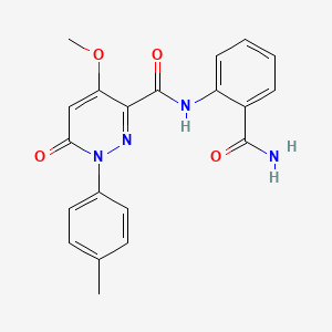 N-(2-carbamoylphenyl)-4-methoxy-1-(4-methylphenyl)-6-oxopyridazine-3-carboxamide