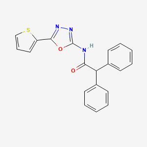 2,2-diphenyl-N-(5-(thiophen-2-yl)-1,3,4-oxadiazol-2-yl)acetamide