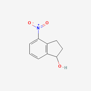 molecular formula C9H9NO3 B2652312 4-Nitro-2,3-dihydro-1H-inden-1-OL CAS No. 56124-60-8