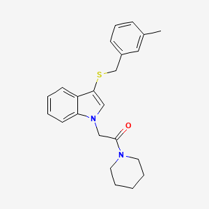 3-[(3-methylbenzyl)thio]-1-(2-oxo-2-piperidin-1-ylethyl)-1H-indole