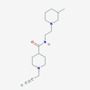 N-[2-(3-methylpiperidin-1-yl)ethyl]-1-(prop-2-yn-1-yl)piperidine-4-carboxamide