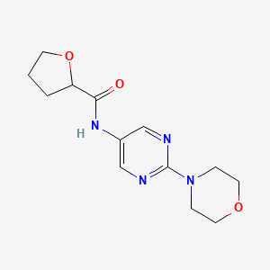 molecular formula C13H18N4O3 B2652322 N~2~-(2-吗啉-5-嘧啶基)四氢-2-呋喃甲酰胺 CAS No. 1421528-10-0