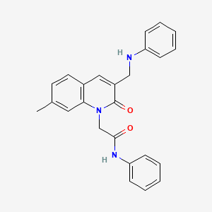 2-[3-(anilinomethyl)-7-methyl-2-oxoquinolin-1(2H)-yl]-N-phenylacetamide