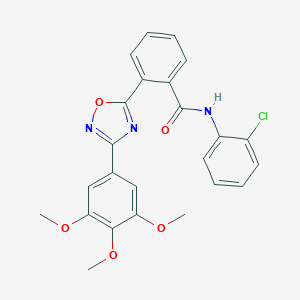 molecular formula C24H20ClN3O5 B265233 N-(2-chlorophenyl)-2-[3-(3,4,5-trimethoxyphenyl)-1,2,4-oxadiazol-5-yl]benzamide 