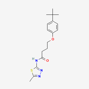 molecular formula C17H23N3O2S B2652332 4-(4-tert-butylphenoxy)-N-(5-methyl-1,3,4-thiadiazol-2-yl)butanamide CAS No. 432508-02-6
