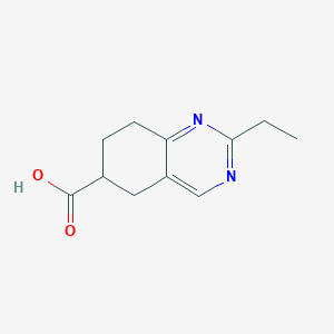molecular formula C11H14N2O2 B2652334 2-乙基-5,6,7,8-四氢喹唑啉-6-羧酸 CAS No. 1367810-58-9