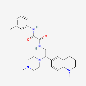 molecular formula C27H37N5O2 B2652340 N1-(3,5-二甲苯基)-N2-(2-(1-甲基-1,2,3,4-四氢喹啉-6-基)-2-(4-甲基哌嗪-1-基)乙基)草酰胺 CAS No. 922066-30-6