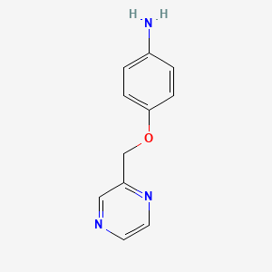 molecular formula C11H11N3O B2652345 4-(吡嗪-2-基甲氧基)苯胺 CAS No. 848438-64-2