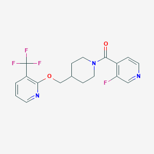 (3-Fluoropyridin-4-yl)-[4-[[3-(trifluoromethyl)pyridin-2-yl]oxymethyl]piperidin-1-yl]methanone