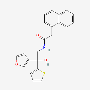 molecular formula C22H19NO3S B2652349 N-(2-(furan-3-yl)-2-hydroxy-2-(thiophen-2-yl)ethyl)-2-(naphthalen-1-yl)acetamide CAS No. 2034487-41-5