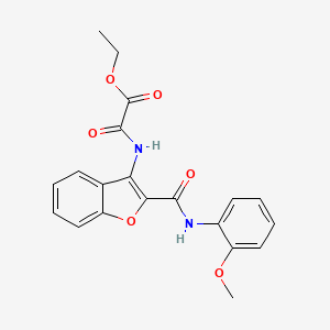 molecular formula C20H18N2O6 B2652364 Ethyl 2-((2-((2-methoxyphenyl)carbamoyl)benzofuran-3-yl)amino)-2-oxoacetate CAS No. 862830-40-8