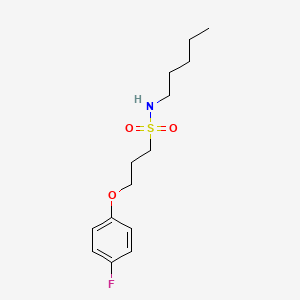 molecular formula C14H22FNO3S B2652365 3-(4-氟苯氧基)-N-戊基丙烷-1-磺酰胺 CAS No. 946265-79-8