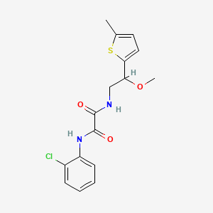 molecular formula C16H17ClN2O3S B2652379 N1-(2-氯苯基)-N2-(2-甲氧基-2-(5-甲基噻吩-2-基)乙基)草酰胺 CAS No. 1797023-81-4