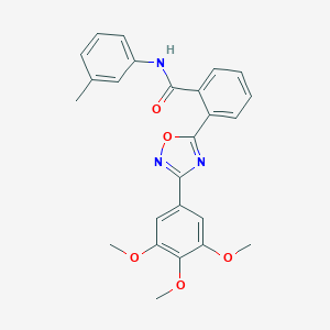 molecular formula C25H23N3O5 B265238 N-(3-methylphenyl)-2-[3-(3,4,5-trimethoxyphenyl)-1,2,4-oxadiazol-5-yl]benzamide 