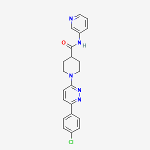 molecular formula C21H20ClN5O B2652380 1-(6-(4-chlorophenyl)pyridazin-3-yl)-N-(pyridin-3-yl)piperidine-4-carboxamide CAS No. 1105217-96-6