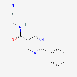 molecular formula C13H10N4O B2652383 N-(Cyanomethyl)-2-phenylpyrimidine-5-carboxamide CAS No. 2249296-18-0