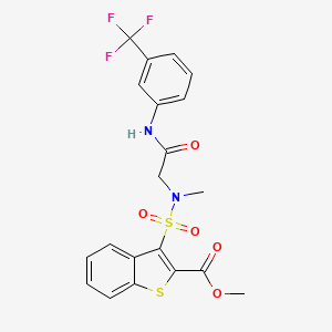 methyl 3-[methyl({[3-(trifluoromethyl)phenyl]carbamoyl}methyl)sulfamoyl]-1-benzothiophene-2-carboxylate