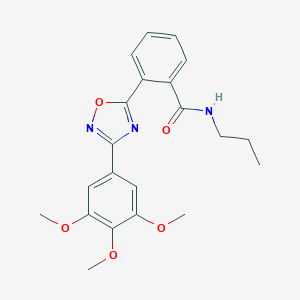 molecular formula C21H23N3O5 B265239 N-propyl-2-[3-(3,4,5-trimethoxyphenyl)-1,2,4-oxadiazol-5-yl]benzamide 