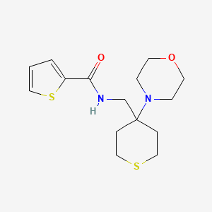 N-[(4-Morpholin-4-ylthian-4-yl)methyl]thiophene-2-carboxamide