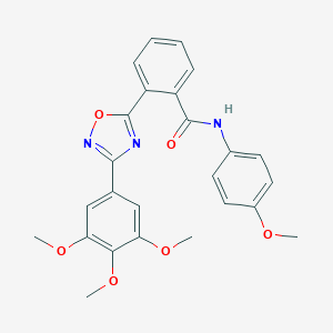 molecular formula C25H23N3O6 B265240 N-(4-methoxyphenyl)-2-[3-(3,4,5-trimethoxyphenyl)-1,2,4-oxadiazol-5-yl]benzamide 