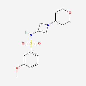 3-methoxy-N-[1-(oxan-4-yl)azetidin-3-yl]benzene-1-sulfonamide