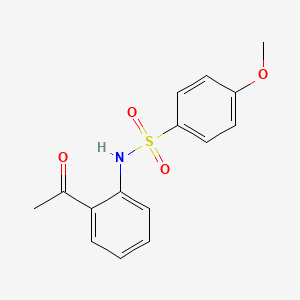 molecular formula C15H15NO4S B2652403 N-(2-乙酰基苯基)-4-甲氧基苯磺酰胺 CAS No. 107506-24-1